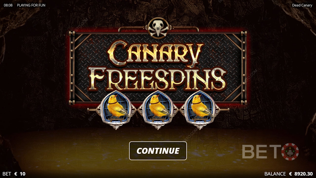 カナリア・フリースピンは、このカジノゲームで最も強力な機能である。