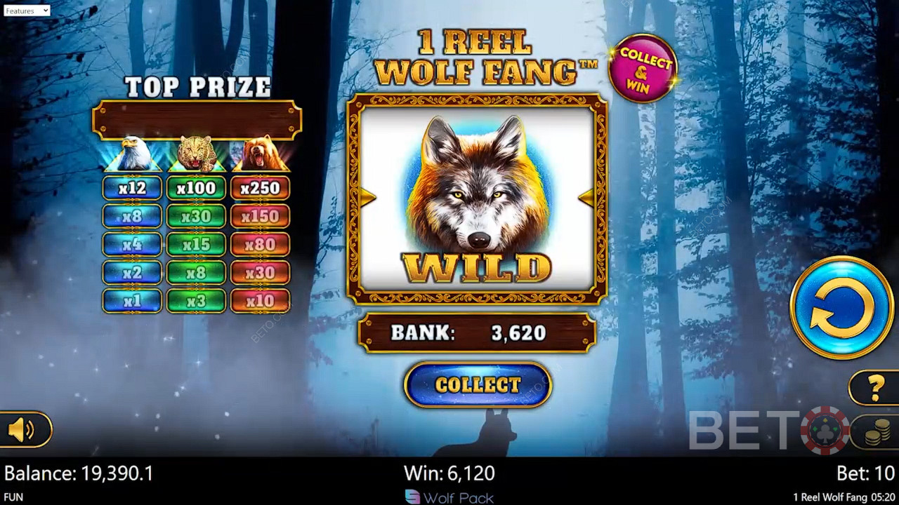 1 Reel Wolf Fang 無料プレイ
