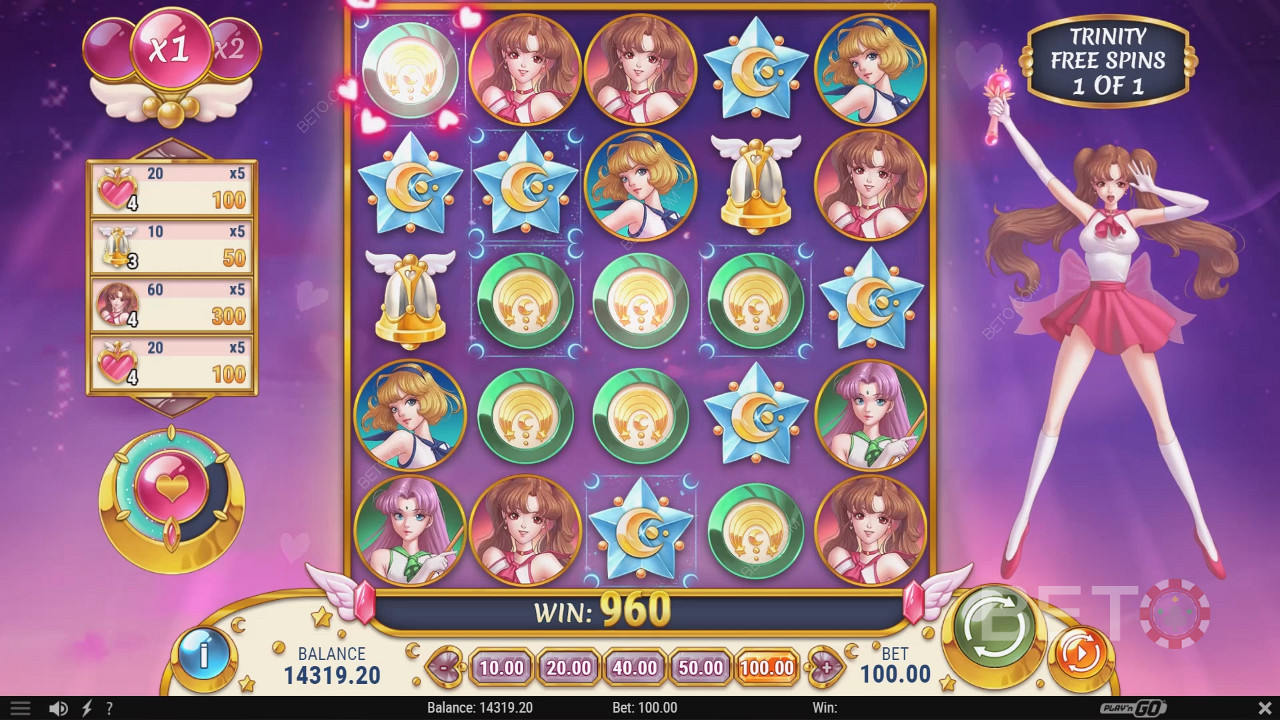 ムーンプリンセス・トリニティ：BETO Slotsレビュー