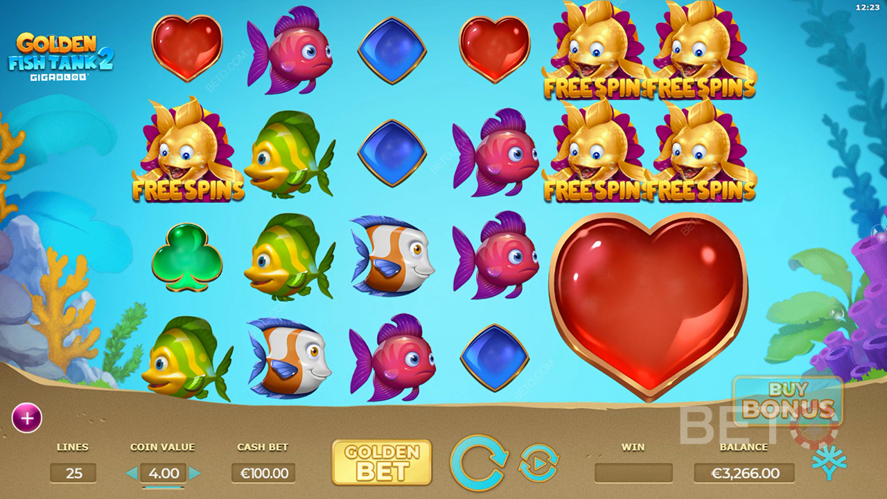 BETOスロットの『ゴールデンフィッシュタンク2』ギガブロックス評価