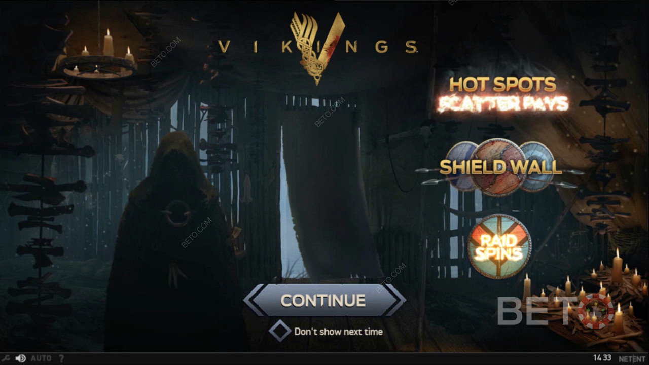 Vikings Online Slotの起動画面