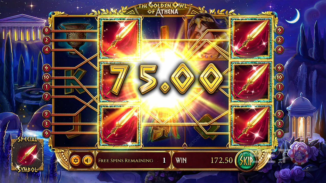 アテナの黄金フクロウ：BETO Slotsレビュー