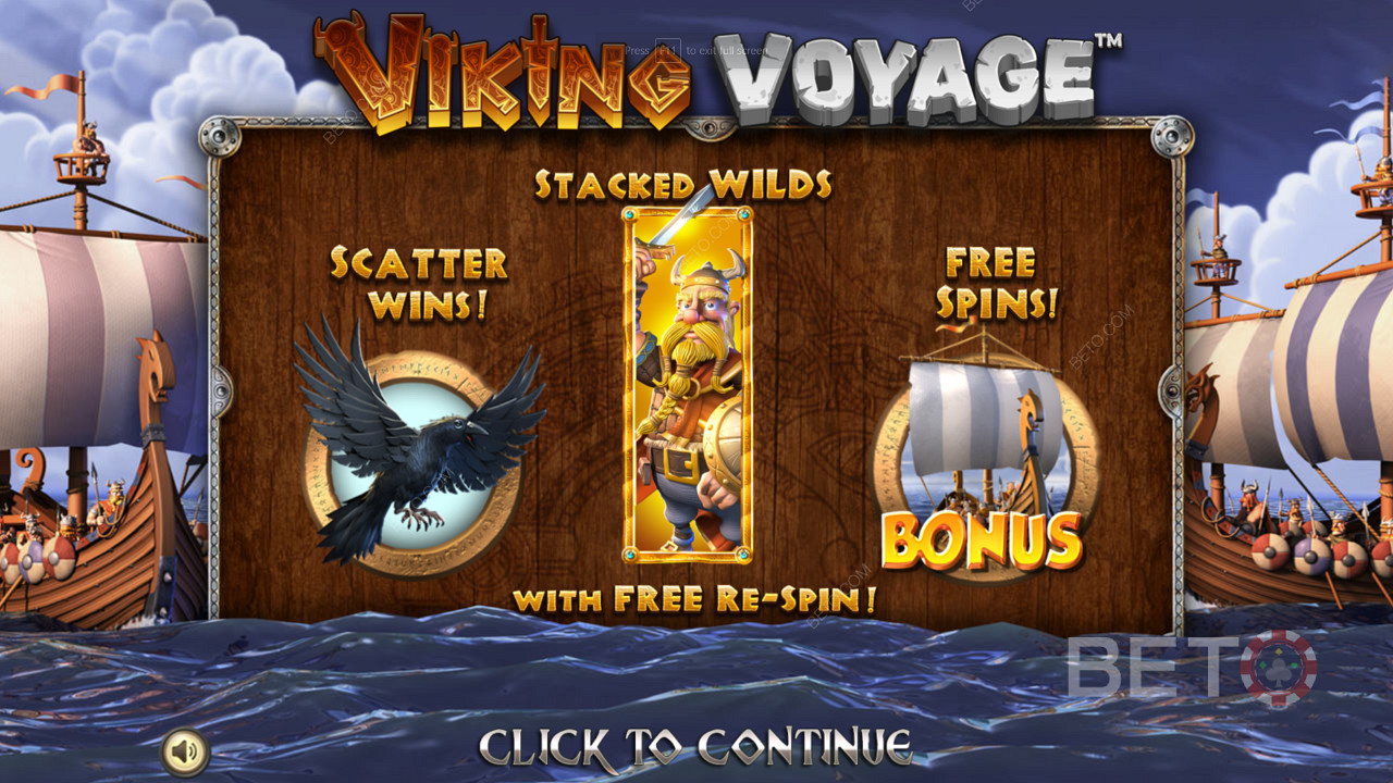 Viking Voyageスロットでは、いくつかの強力なボーナス機能とフリースピンをお楽しみください。