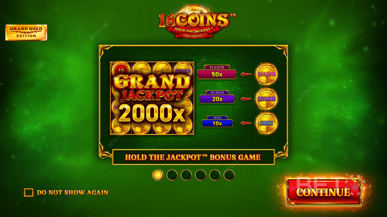16 Coins Grand Gold Editionで最大2,000倍配当を狙え！