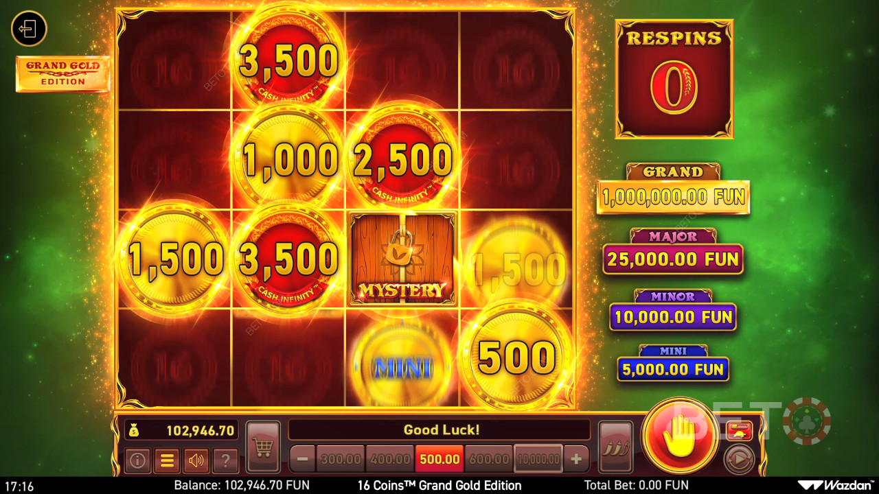16 Coins Grand Gold Editionスロットは本当にお得？