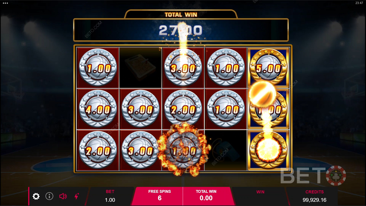 『バスケットボール・スター』で熱狂の金銀シンボル