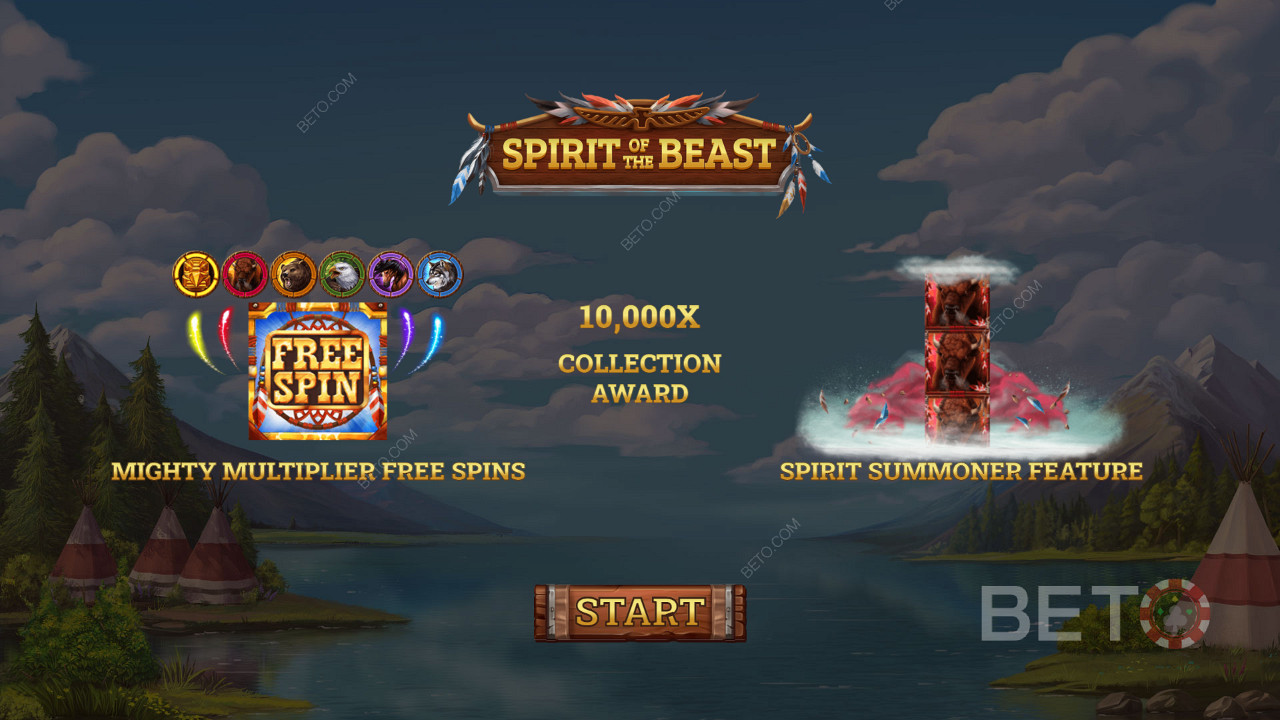 Spirit of the Beast スロットのイントロ画面