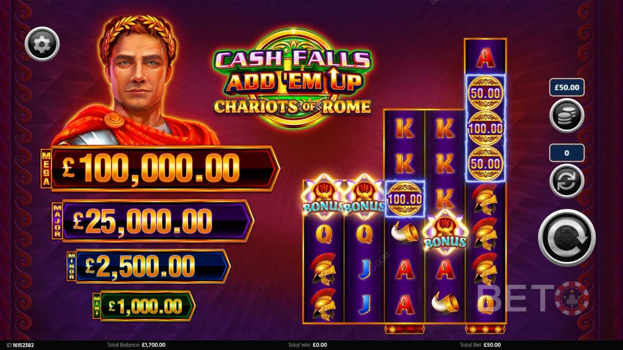 Cash Falls: Add 'Em Up Chariots of Rome 無料プレイ