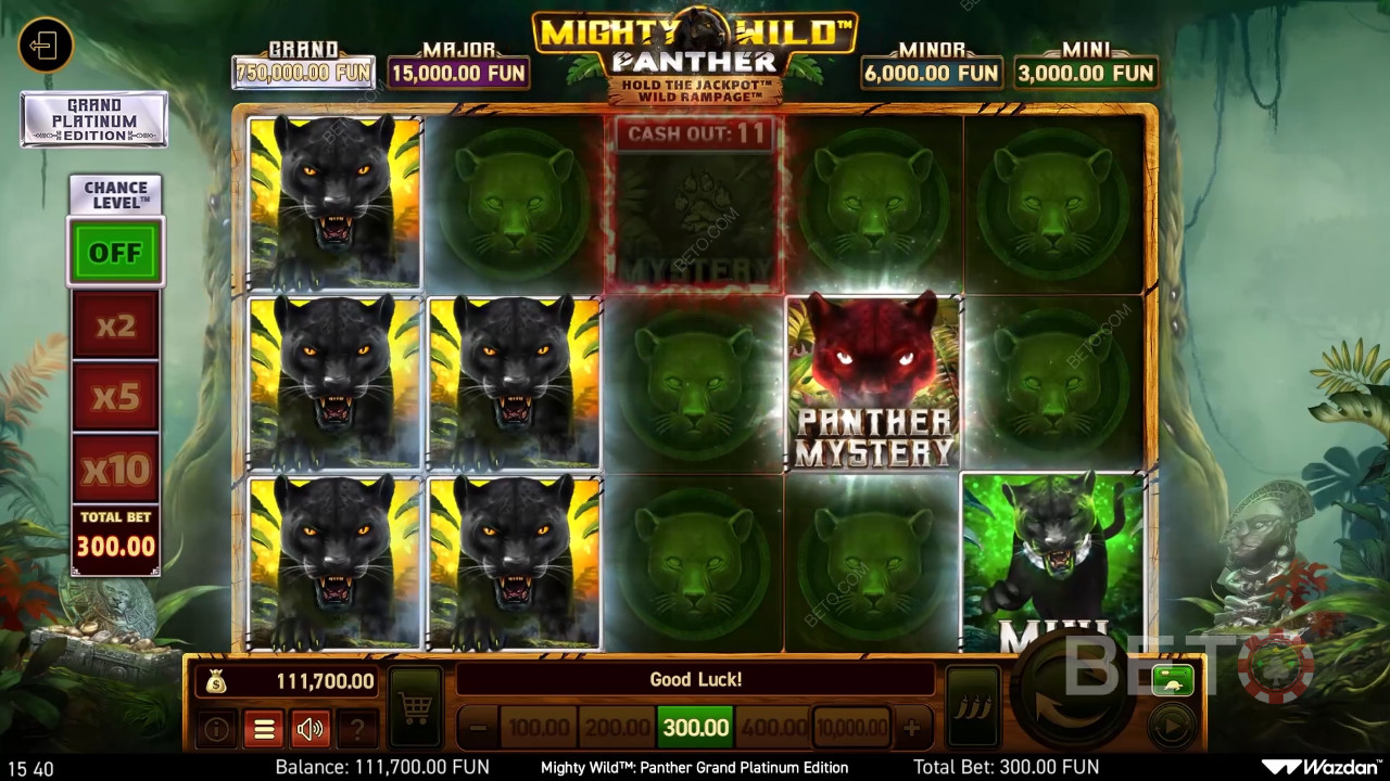 BETO Slots の「マイティワイルド：パンサー・グランド・プラチナ」レビュー