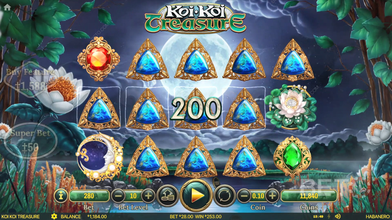 花札スロット「Koi Koi Treasure」のボーナス機能解説