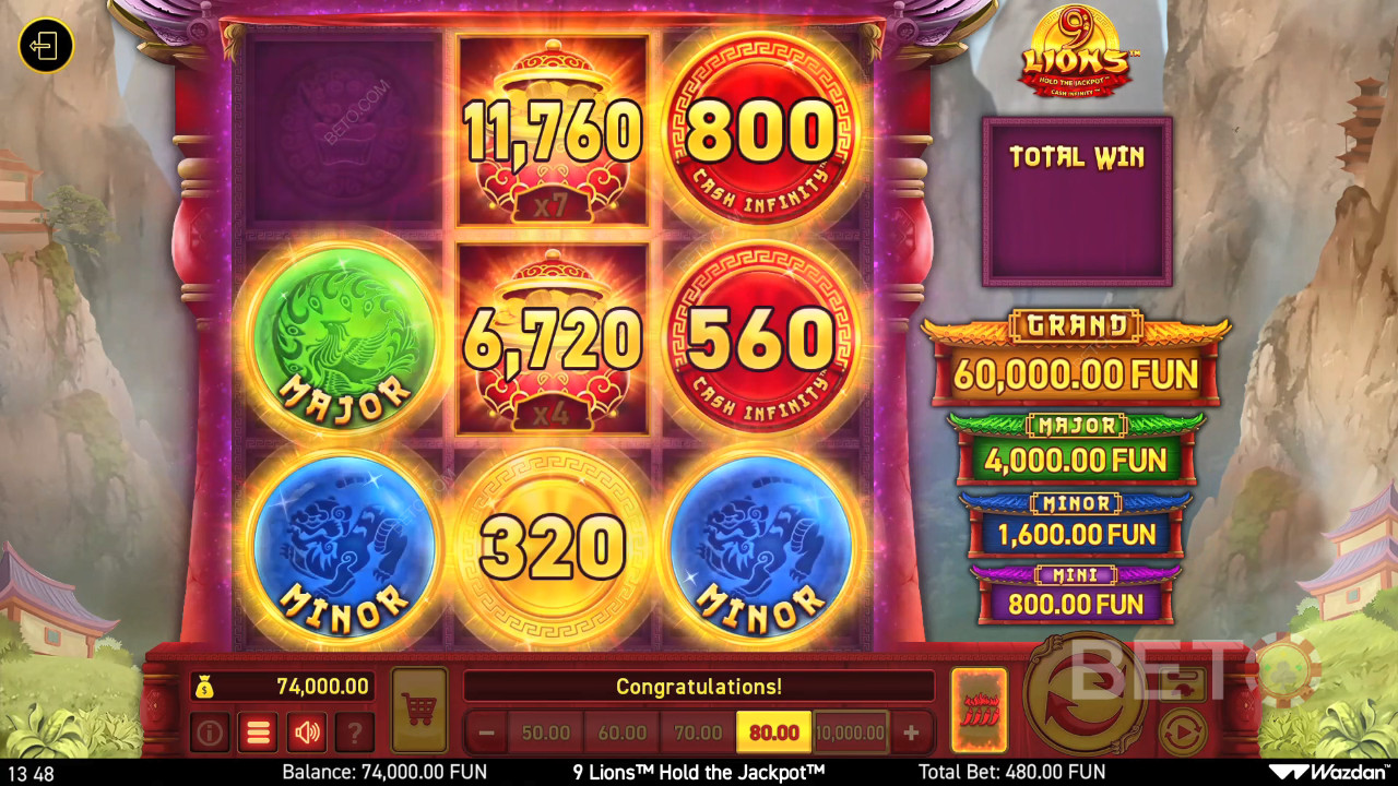 9 Lions Hold the Jackpot 無料プレイ