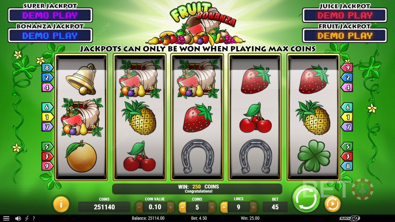 Fruit Bonanza 無料プレイ