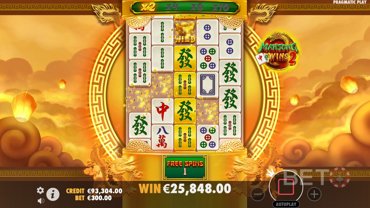 Mahjong Wins 2で最大10万倍の配当を獲得!