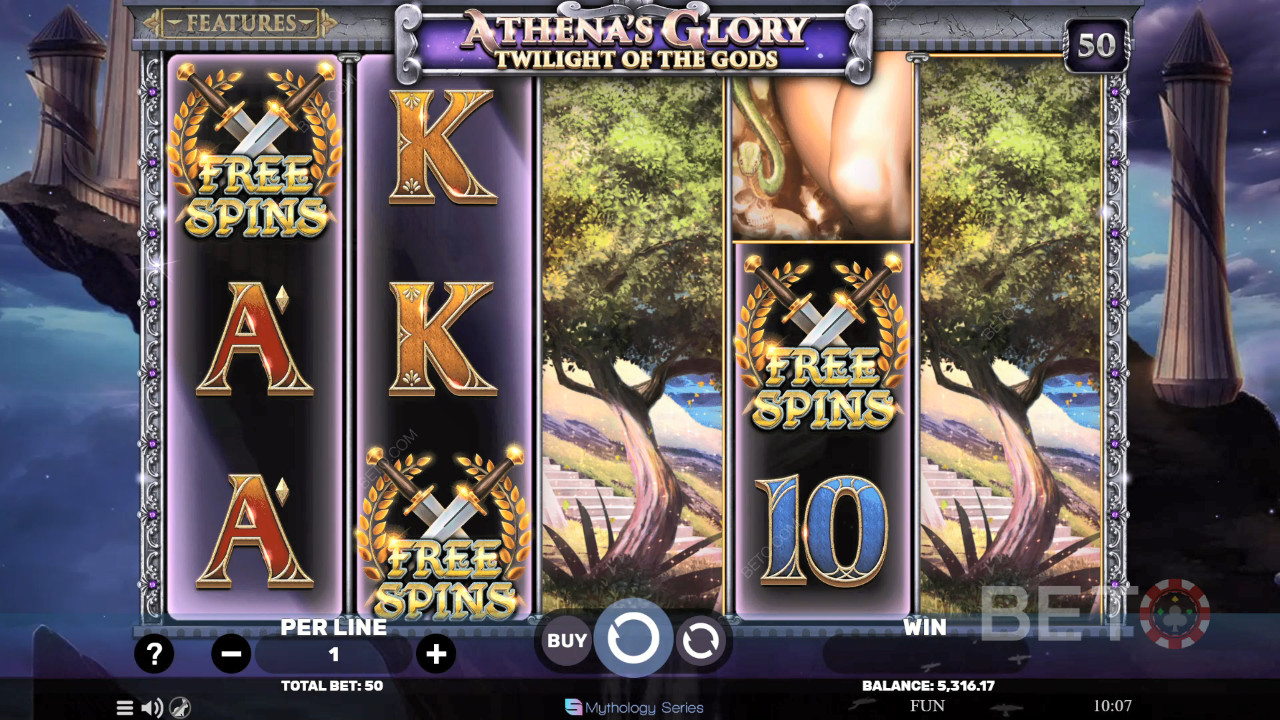 アテナの栄光 - 神々の黄昏 BETO Slots レビュー