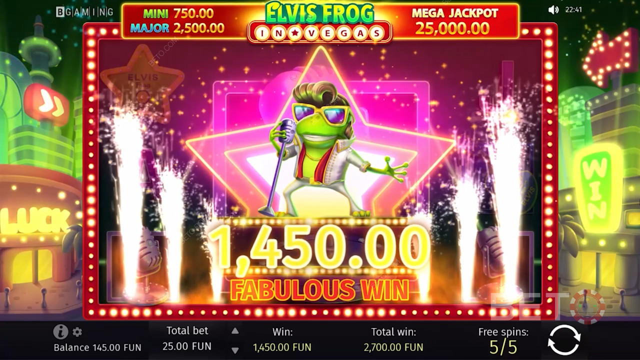 新しいElvis Frog Casino Slotでラスベガスの次のスーパースターになろう
