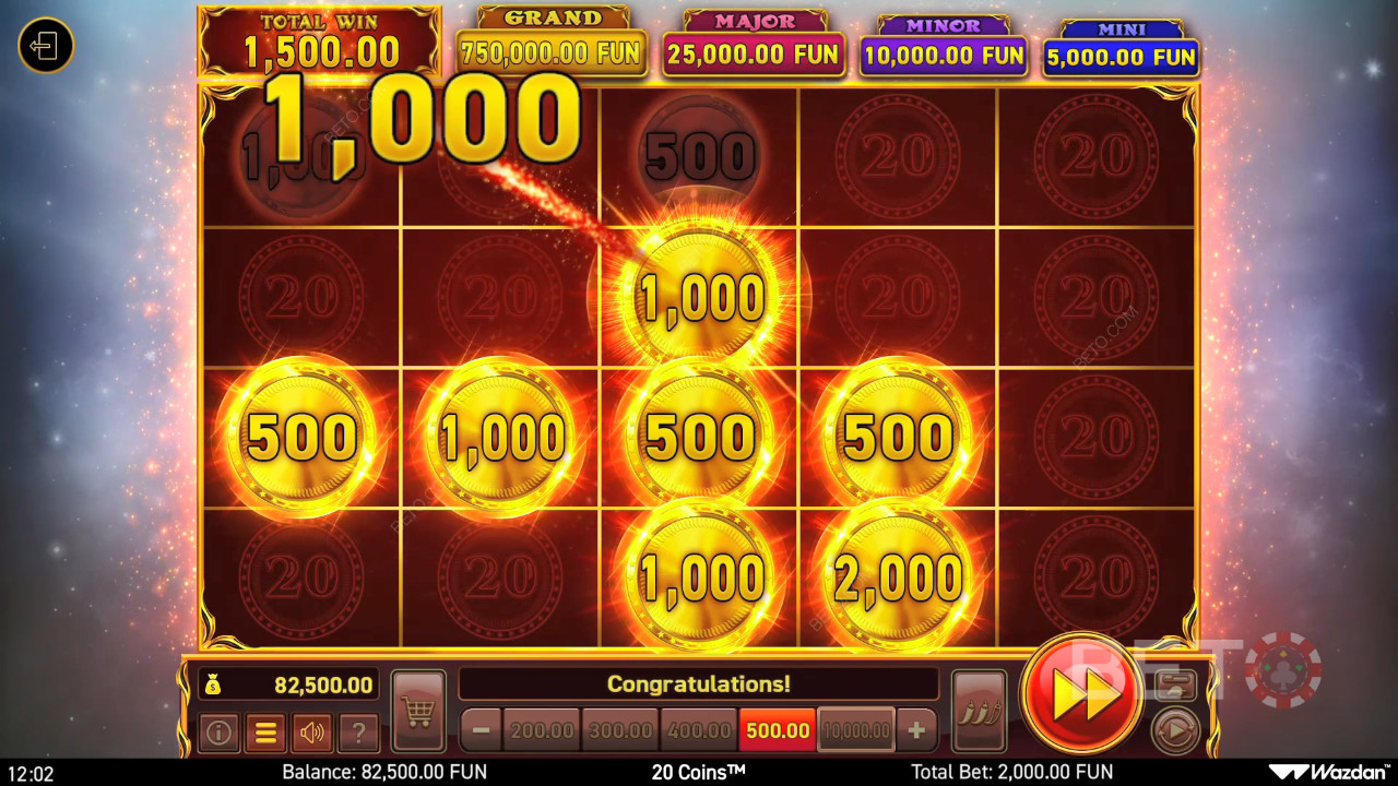 20 Coins 無料プレイ
