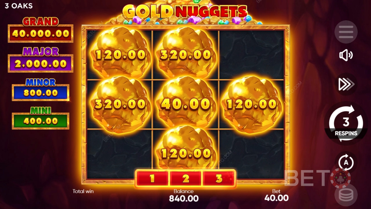 Gold Nuggets (3 Oaks) 無料プレイ