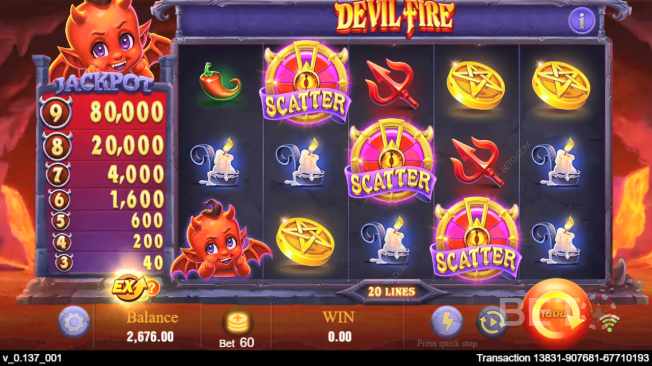 BETOスロットが贈る「悪魔の炎」レビュー