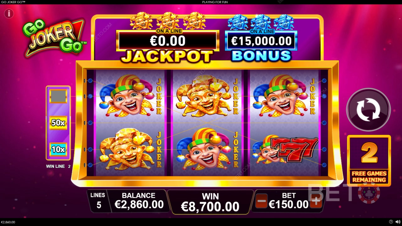 ゴー・ジョーカー・ゴースロットで賭け金の1,000倍を獲得しよう！