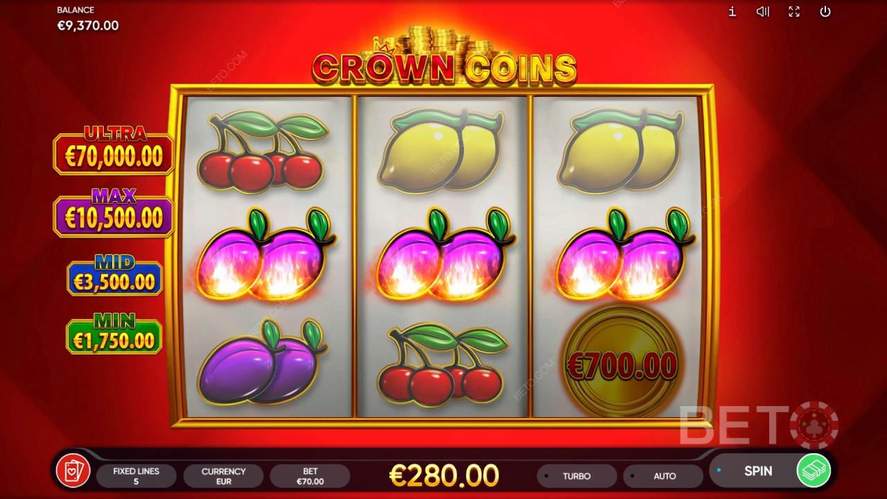 Endorphina の Crown Coins プレイガイド