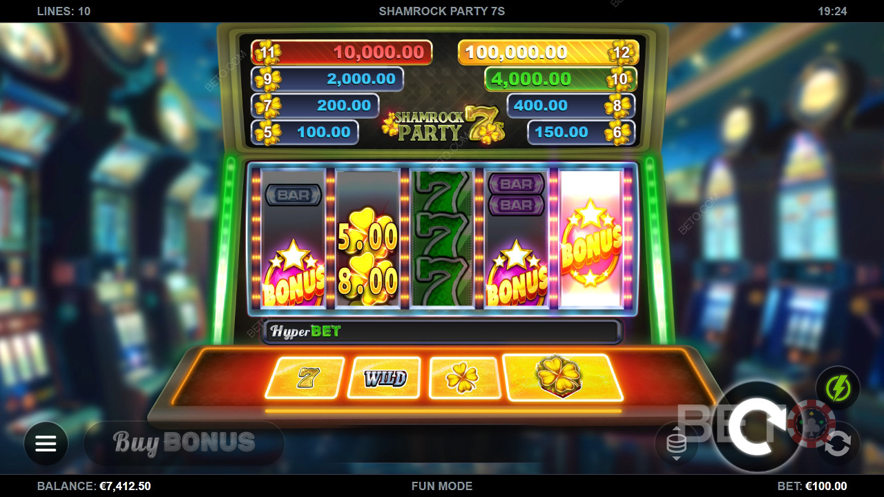 シャムロックパーティー7s：BETO Slotsレビュー