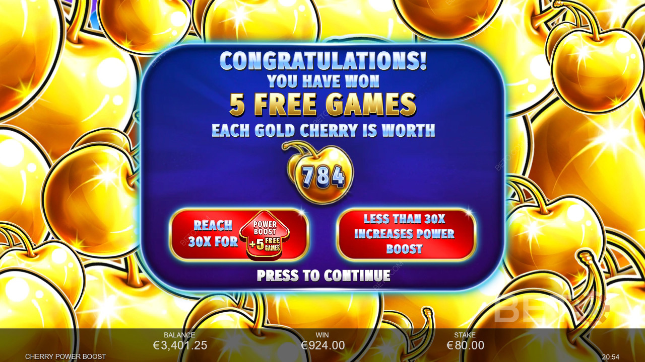 チェリーパワーブーストで最大2,500倍の配当を狙え！