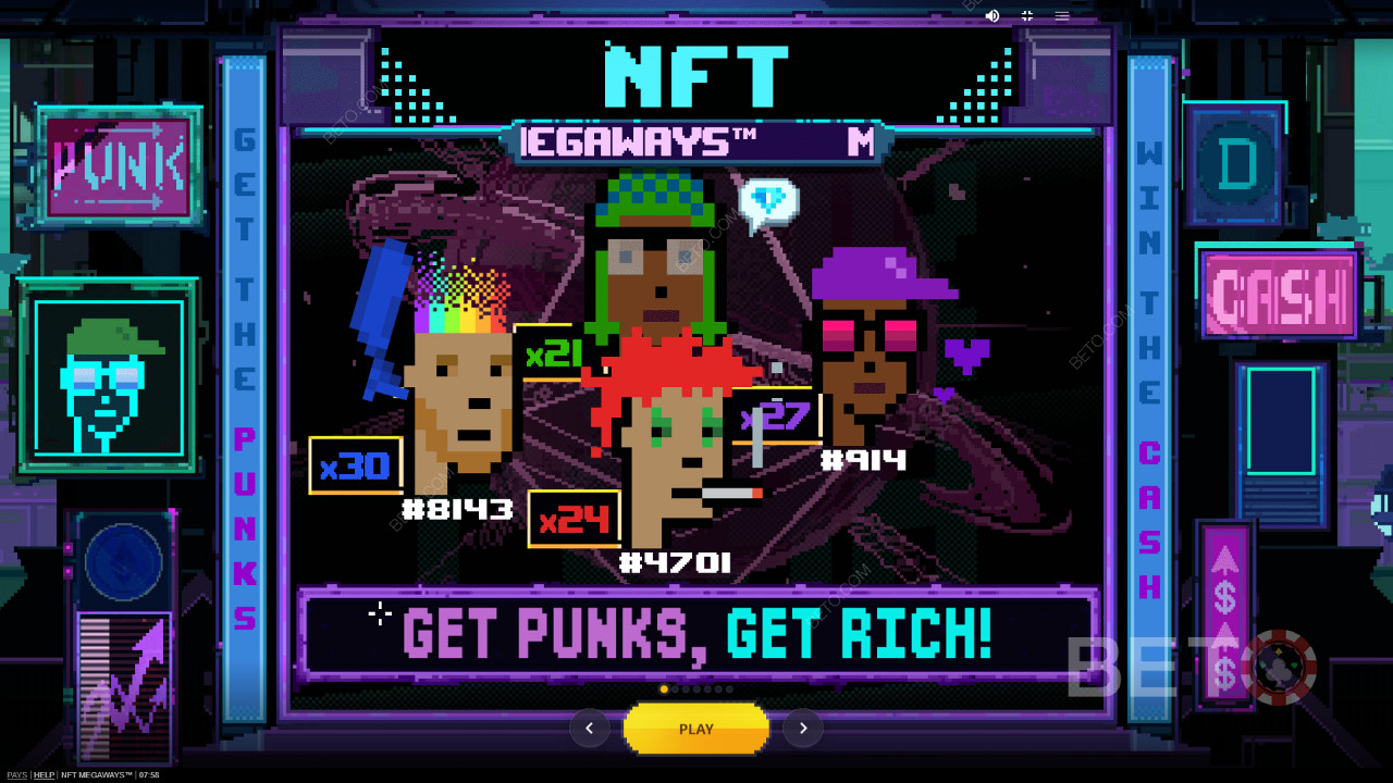 NFT Megawaysスロット：パワフルな機能とクールなテーマの融合