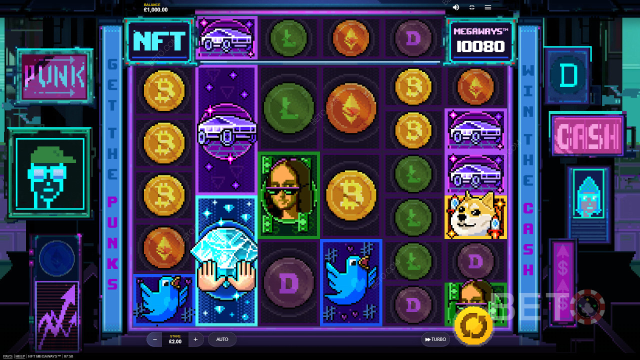 レトロテーマでNFTと仮想通貨を楽しむスロット