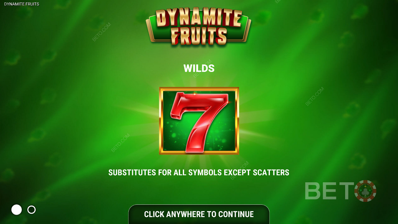 Dynamite Fruitsスロット - ワイルドシンボル：レッドセブン