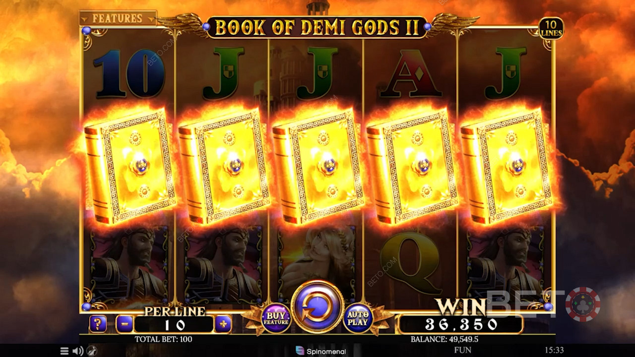 Book Of Demi Gods 2の報酬コンボを着地させる。