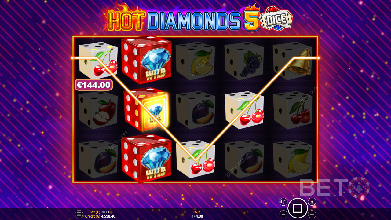 ホットダイヤモンド5ダイス：BETO Slotsレビュー