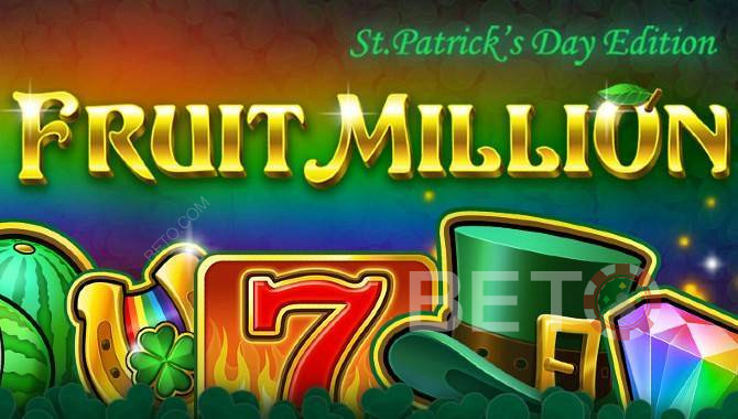 8種類のスキンを搭載したオンラインスロット「Fruit Million」～St.Patricks Day Edition