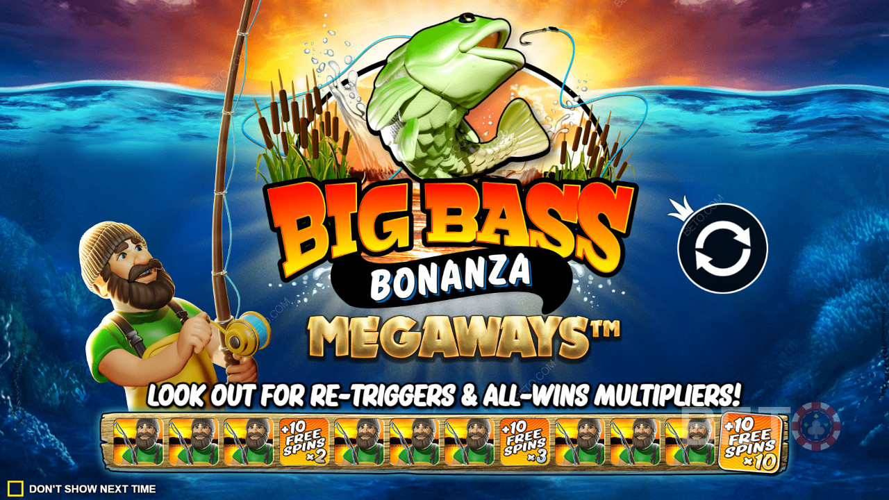 Big BassBonanza MegawaysスロットのWin Multiplierでフリースピンのリトリガーをお楽しみください。