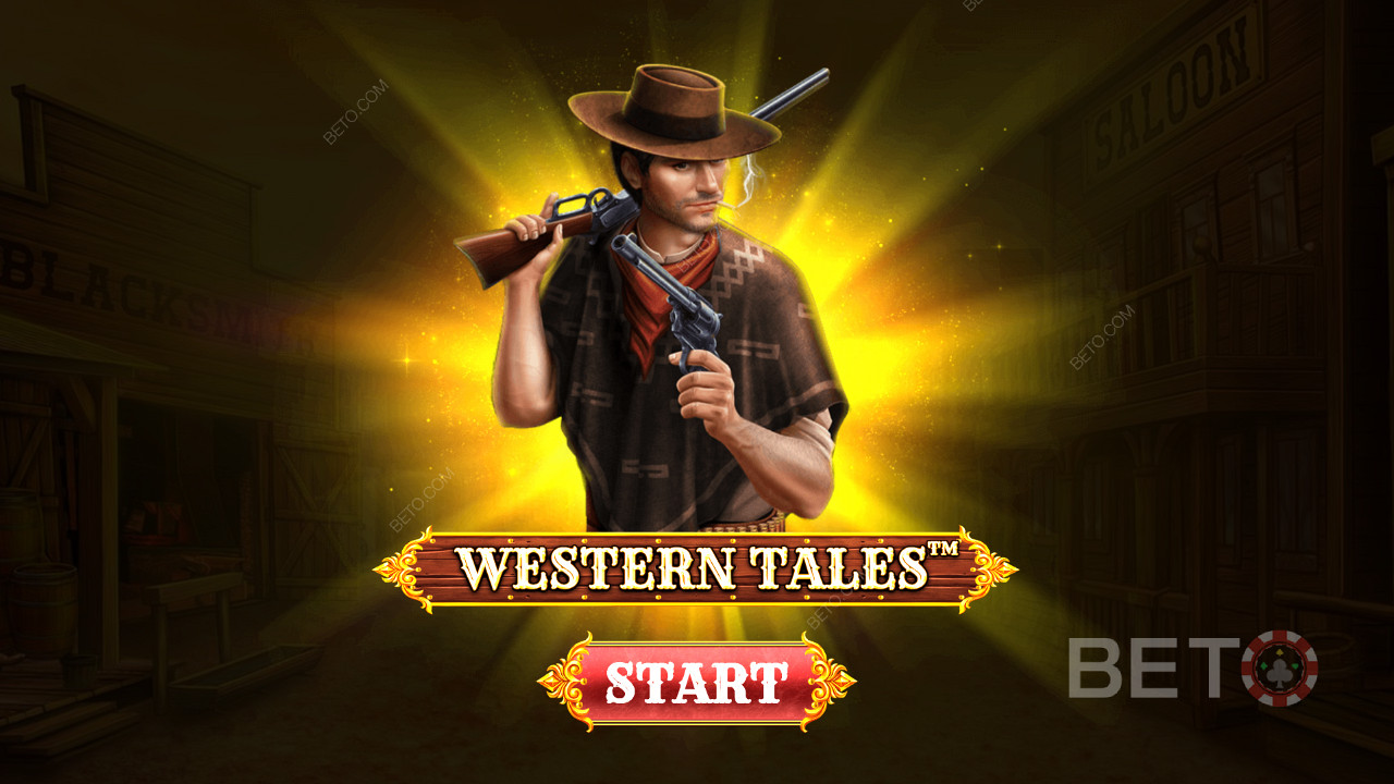 Western Talesスロットで銃を構えて、銃を持った人たちに囲まれながら大当たりを狙いましょう。