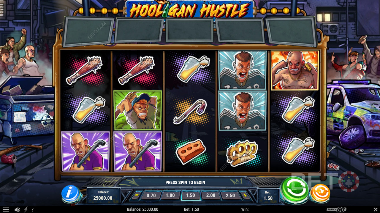 Hooligan Hustleスロットのフリースピン機能など、いくつかの強力な機能をお楽しみください。