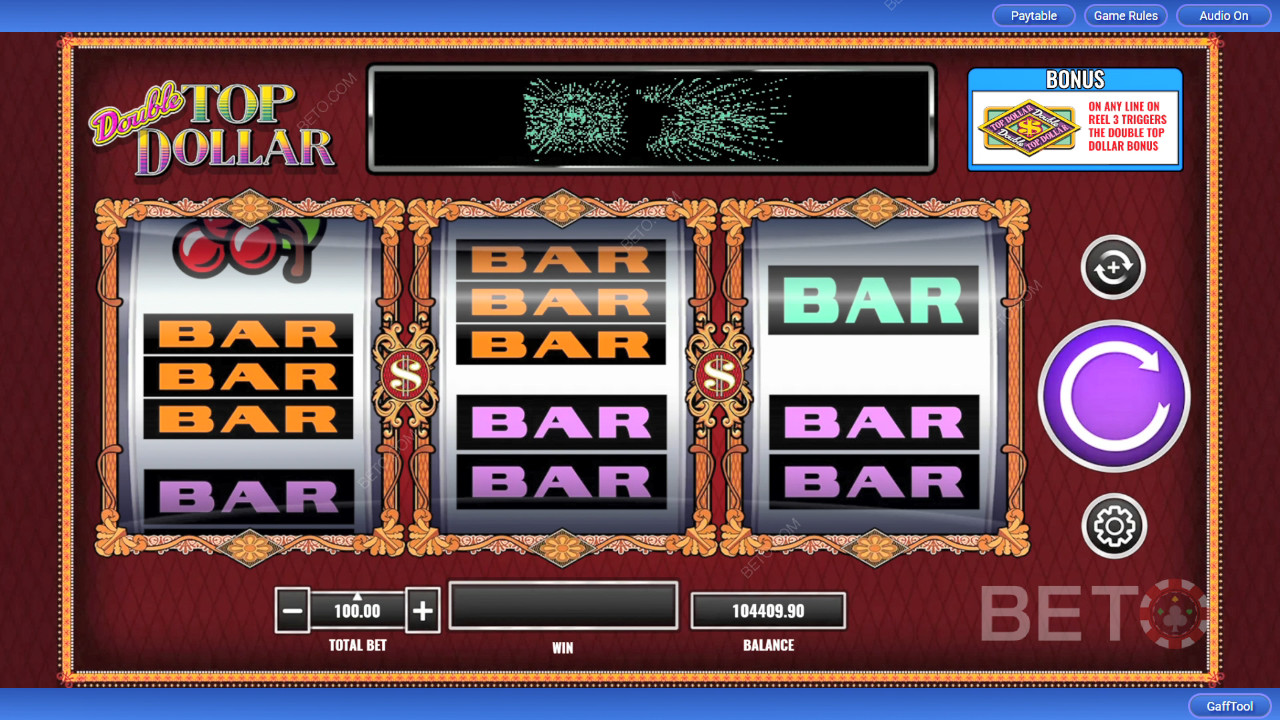 ダブルトップダラー：IGTのプレイ方法
