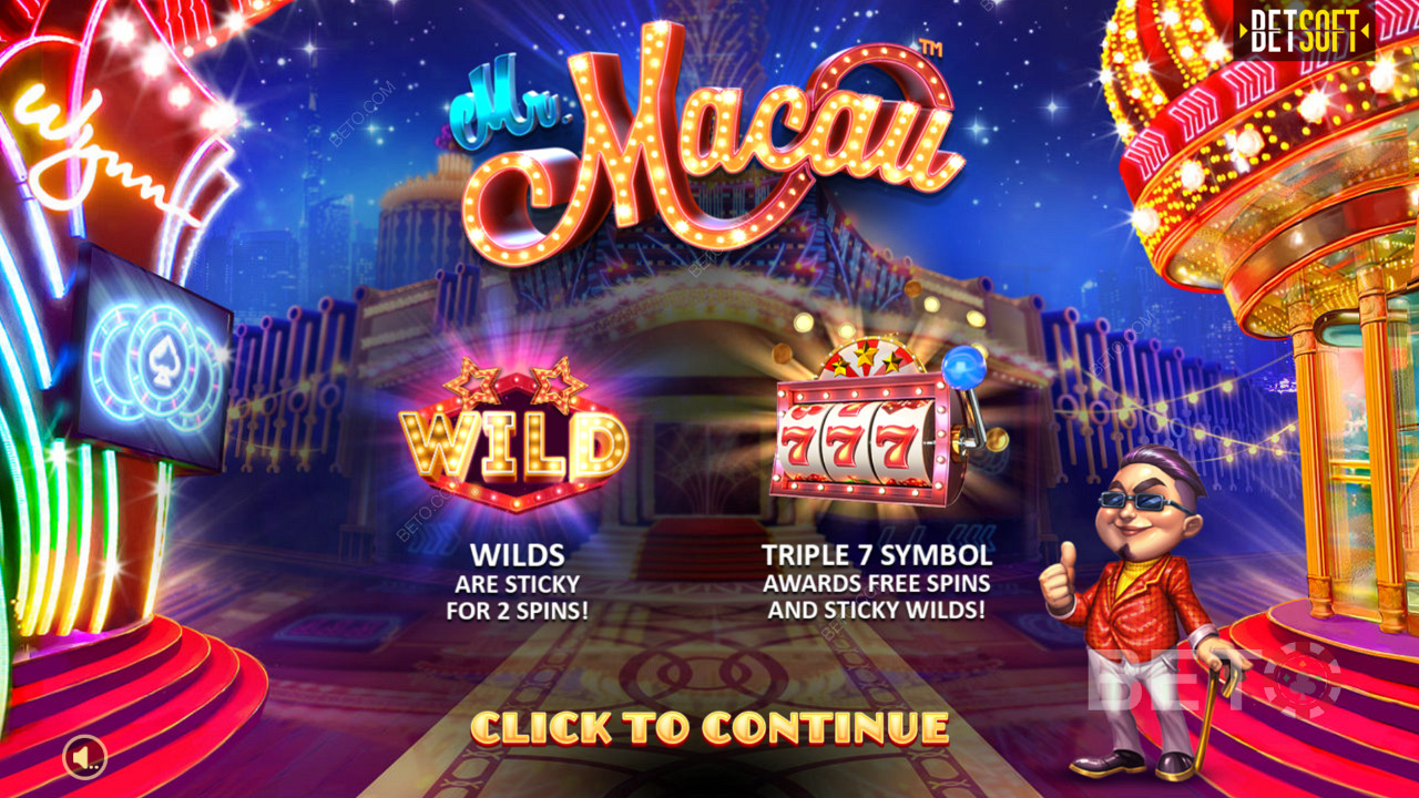 Mr Macauスロットで、オンラインギャンブルで最も強力な機能のいくつかをお楽しみください。