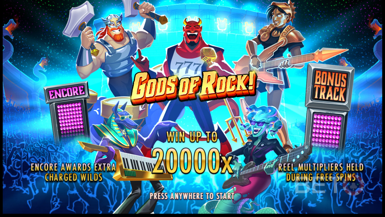 Gods of Rock スロットで、いくつかの強力なボーナス機能をお楽しみください。