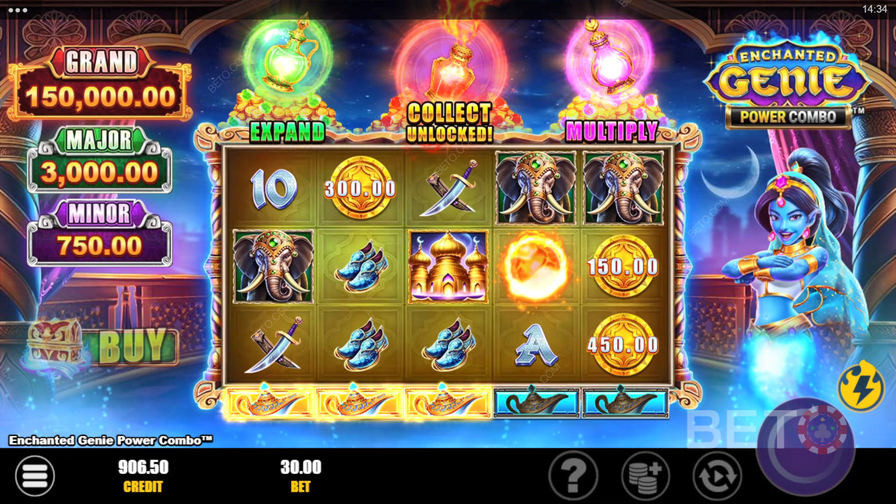 魔法のジニーパワーコンボ評価 | BETO Slots