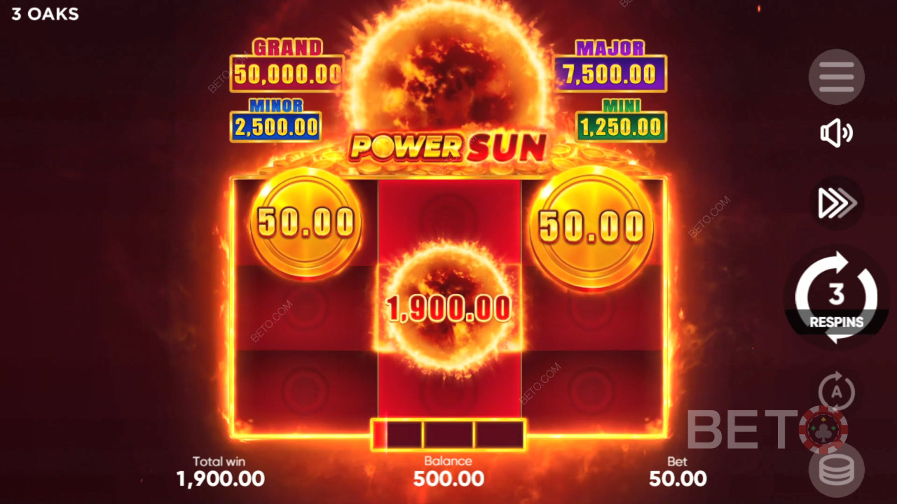 3 Oaks Gamingのパワーサンの遊び方