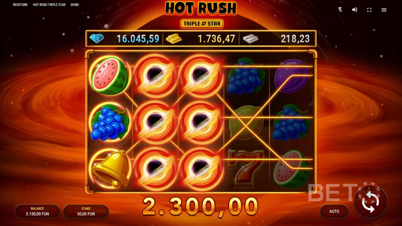 ホットラッシュトリプルスター評価 - BETO Slots