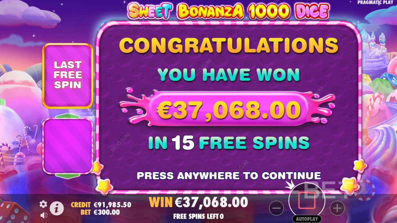 最大25,000倍の配当！Sweet Bonanza 1000 ダイススロットで大勝利を狙おう！