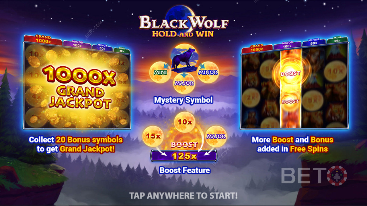 今すぐプレイを開始して、Black Wolfのホールドと勝利のボーナスを獲得してください。
