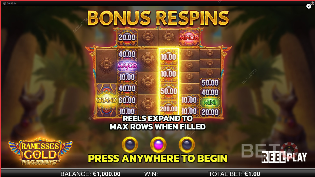 Ramesses Gold Megawaysのボーナス機能を徹底解説