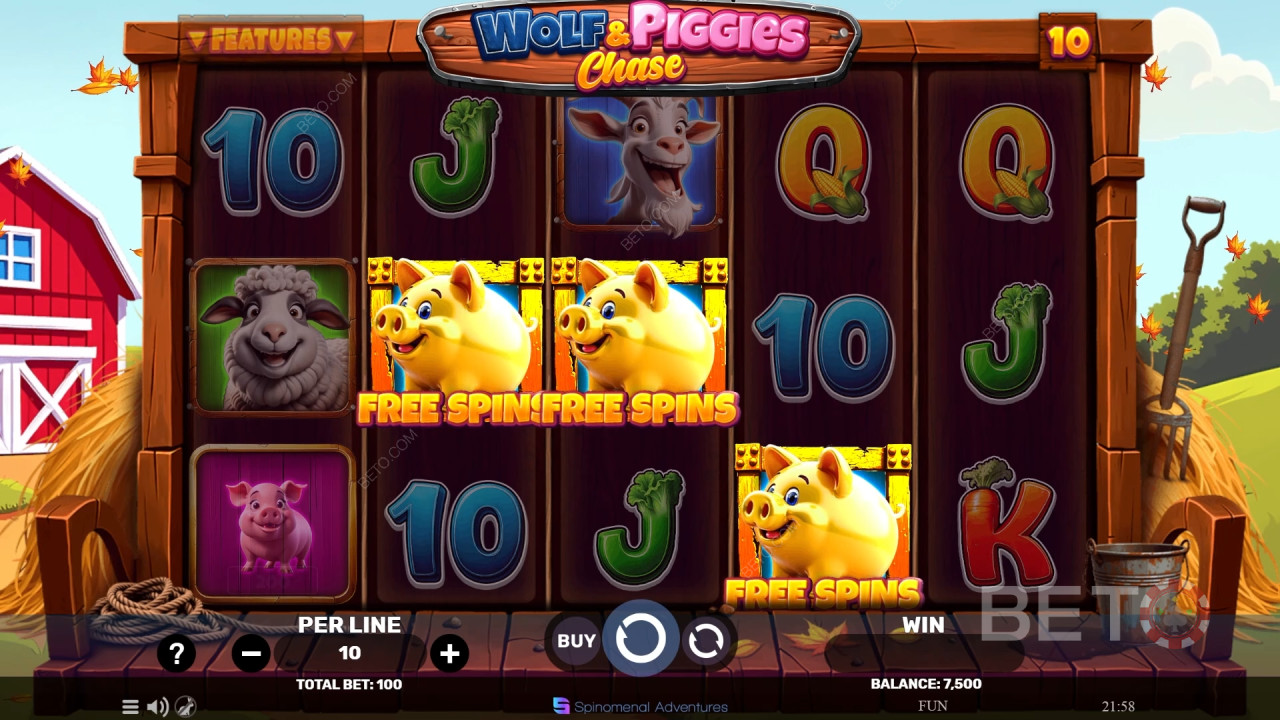 Spinomenalの Wolf & Piggies Chase プレイガイド
