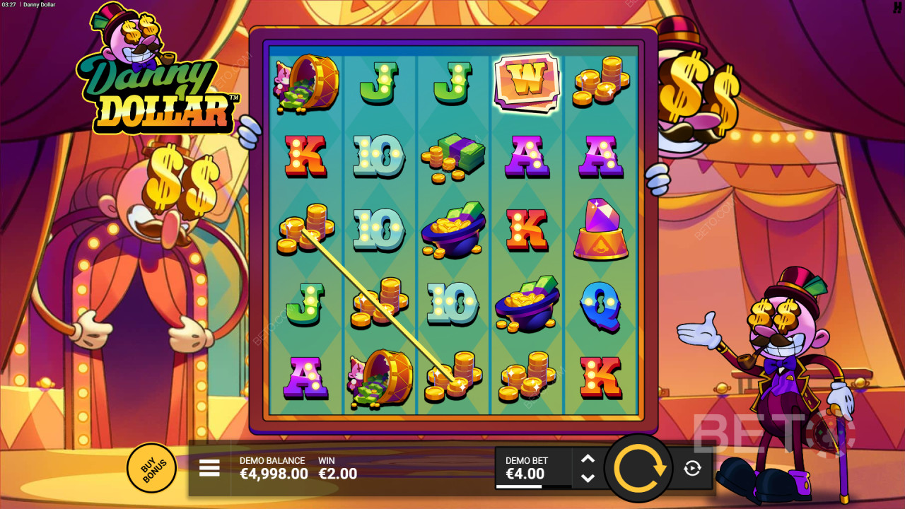 Hacksaw GamingのDanny Dollarの遊び方