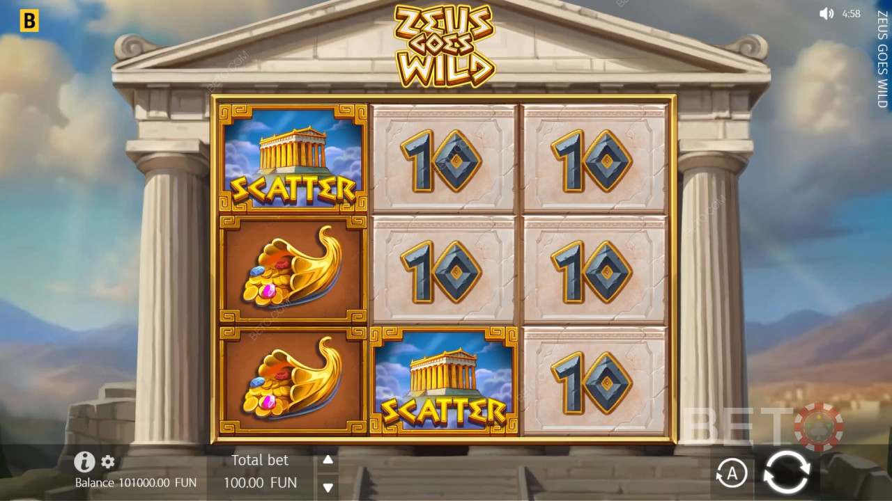 BGAMINGの『Zeus Goes Wild』プレイガイド