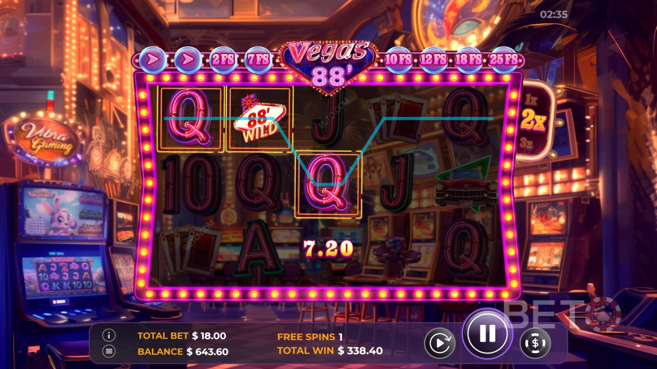 Vegas 88スロットで最大2,600倍の配当獲得!