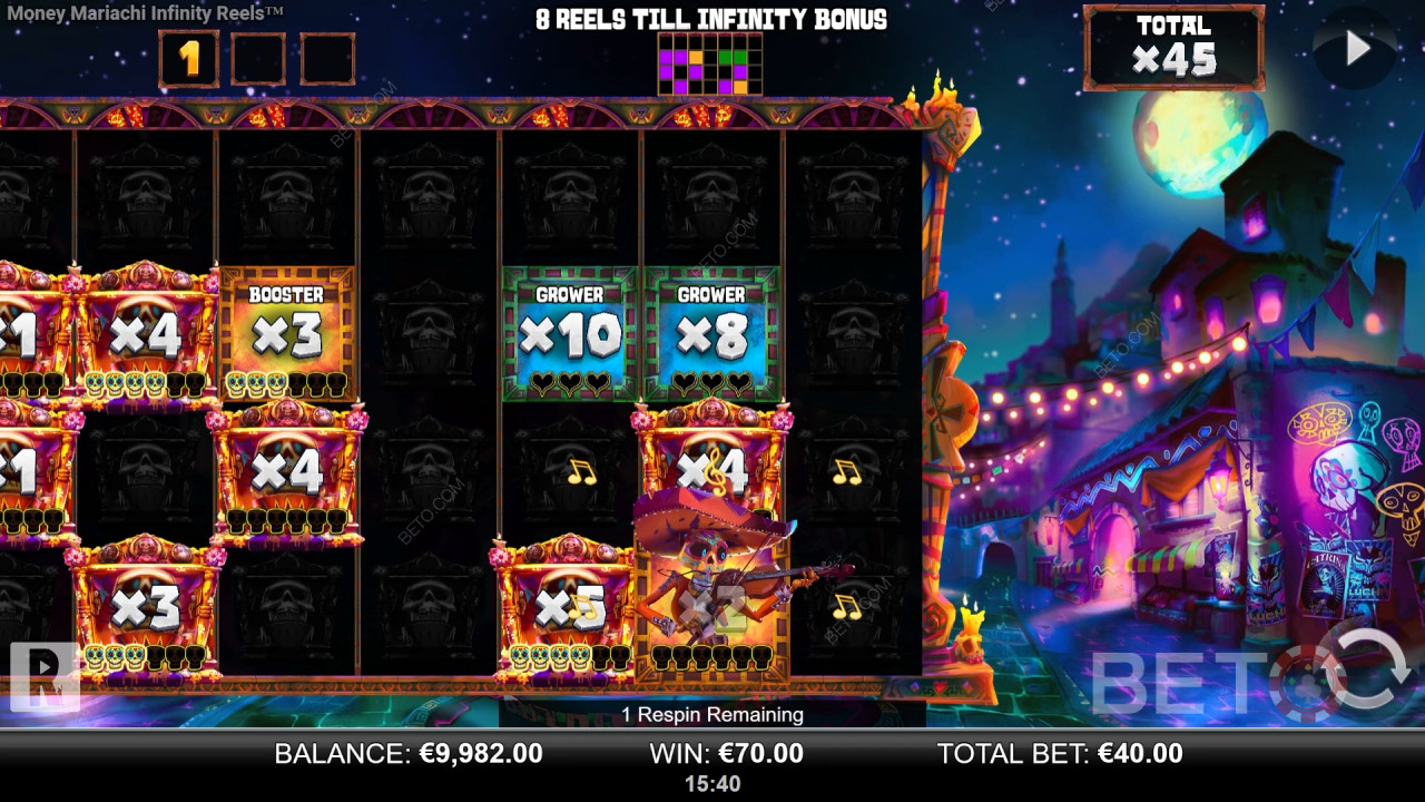 Reel PlayのMoney Mariachi Fiesta Infinity Reelsの遊び方