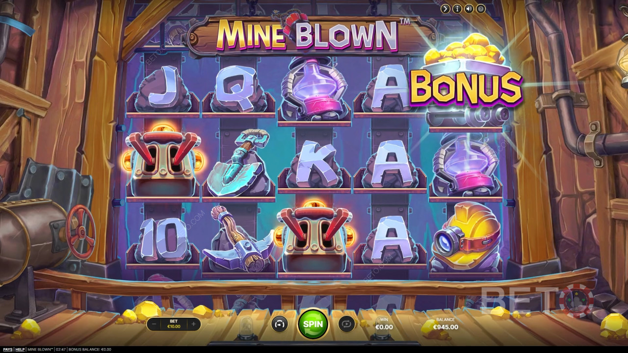 Mine Blown スロットレビュー by BETO Slots